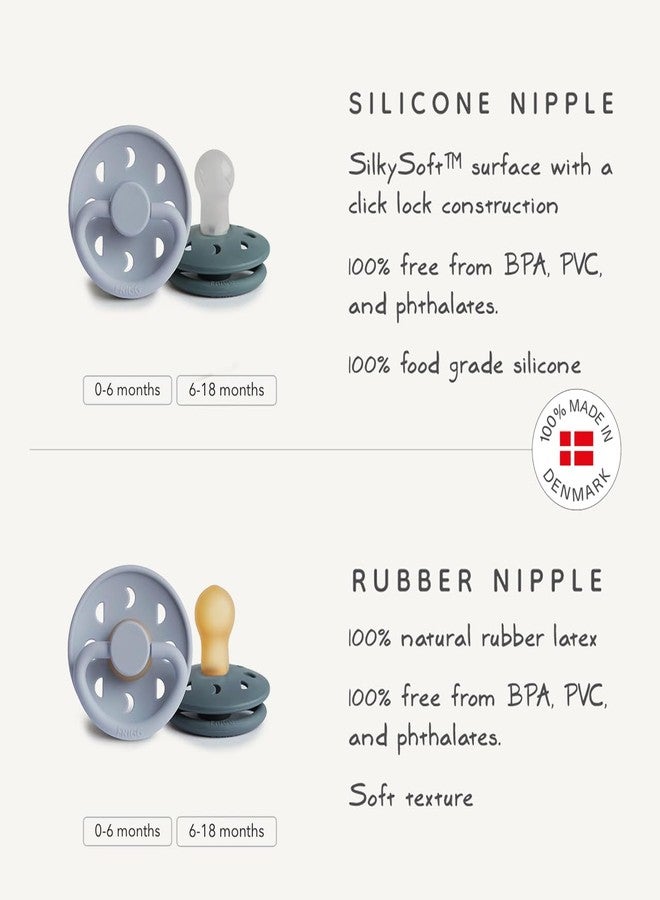 FRIGG Moon SilkySoft Silicone Baby Pacifier | Made in Denmark | BPA-Free (Sage/Portobello, 6-18 Months) - Image 3