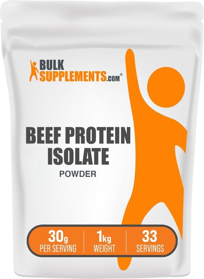 BulkSupplements.com Beef Protein Isolate Powder - Lactose Free Protein Powder, Beef Protein Powder - Unflavored & Gluten Free, 30g per Serving, 1kg (2.2 lbs) (Pack of 1) - Image 1