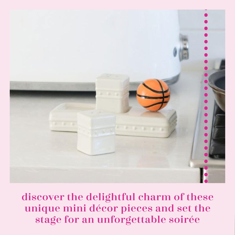 nf nora fleming nora fleming Hoop  There It Is! (Basketball) A233 - Hand-Painted Ceramic Unique D?cor - Summer Minis for the Home and Office - Image 3