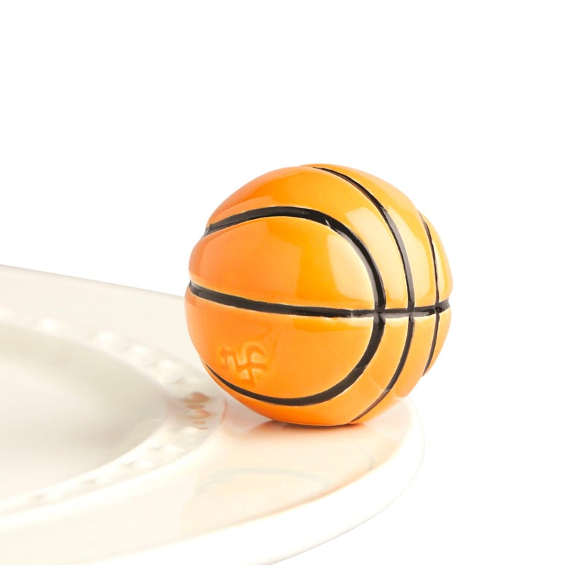 nf nora fleming nora fleming Hoop  There It Is! (Basketball) A233 - Hand-Painted Ceramic Unique D?cor - Summer Minis for the Home and Office - Image 1