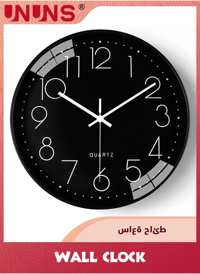 Wall Clock,12-inch Modern Round Simple Wall Clock,Silent Non Ticking Decor Quartz Clock,Battery Operated,Easy To Read,Silent Wall Clock For Bedroom/Living Room/Kitchen/Office/School/Home,Black - pzsku/Z859CC731C79BE380FE5AZ/45/_/1715668433/840692fa-198f-4868-8599-2cb7e2336378