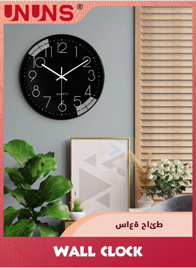 Wall Clock,12-inch Modern Round Simple Wall Clock,Silent Non Ticking Decor Quartz Clock,Battery Operated,Easy To Read,Silent Wall Clock For Bedroom/Living Room/Kitchen/Office/School/Home,Black - pzsku/Z859CC731C79BE380FE5AZ/45/_/1715668483/71249669-45e7-4a3c-91b7-60c5cf3b59e9