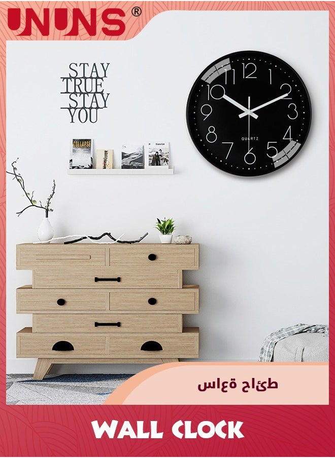 Wall Clock,12-inch Modern Round Simple Wall Clock,Silent Non Ticking Decor Quartz Clock,Battery Operated,Easy To Read,Silent Wall Clock For Bedroom/Living Room/Kitchen/Office/School/Home,Black - pzsku/Z859CC731C79BE380FE5AZ/45/_/1715668577/7dca0d9b-2d8f-4ea0-be30-bd6ac8ce5125