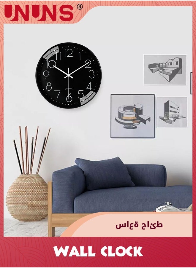 Wall Clock,12-inch Modern Round Simple Wall Clock,Silent Non Ticking Decor Quartz Clock,Battery Operated,Easy To Read,Silent Wall Clock For Bedroom/Living Room/Kitchen/Office/School/Home,Black - pzsku/Z859CC731C79BE380FE5AZ/45/_/1715668592/f68a2d7e-19c2-4984-9874-a7cbca119a03