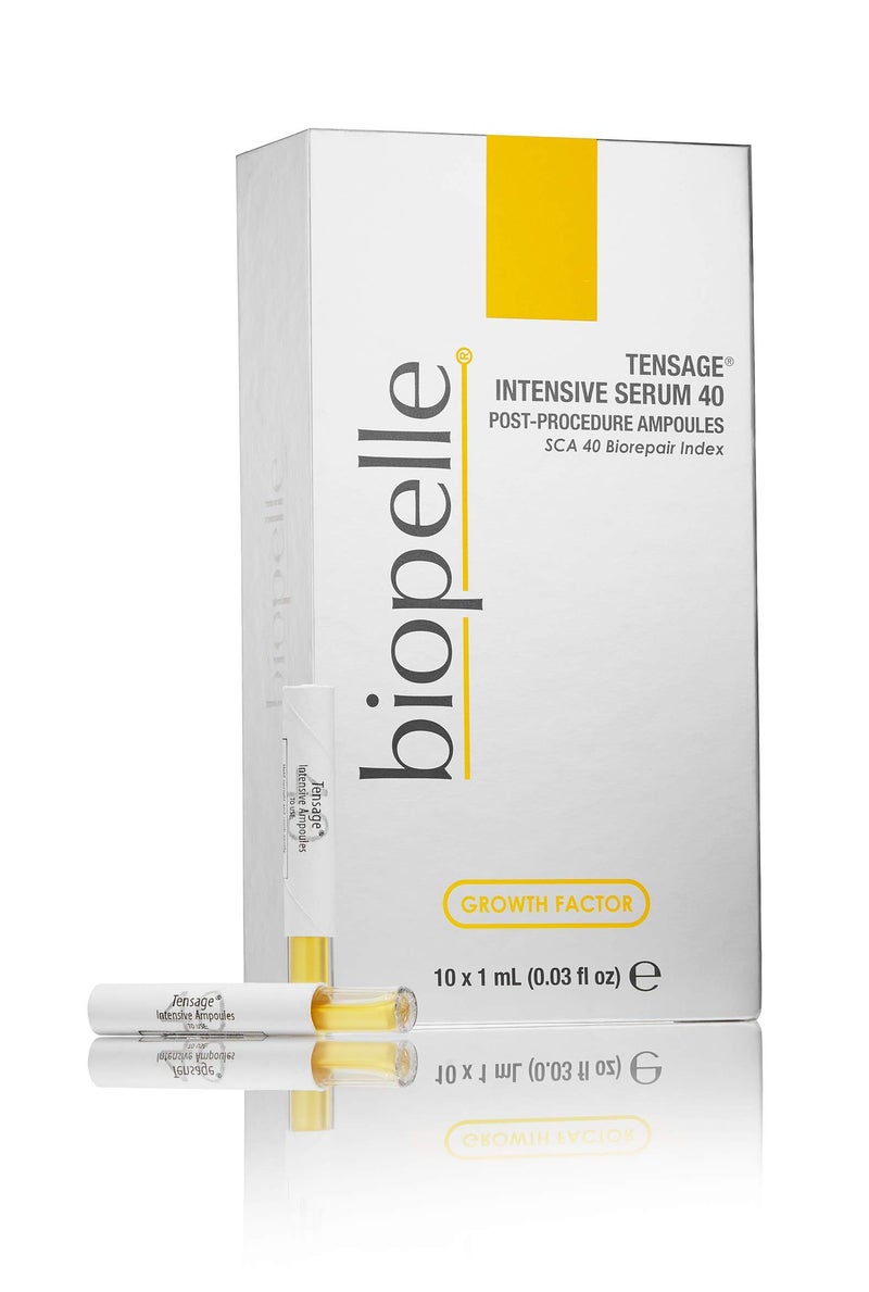 Biopelle Tensage Growth Factor Intensive Serum 40 Post-Procedure or Intensive Boost Ampoules with SCA 40 Biorepair Index, 10 Count - Image 1