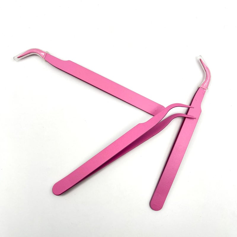 Generic Sunflower Cluster Lashes 8-Rows High Capacity Easy Apply Elbow grafting tweezers 