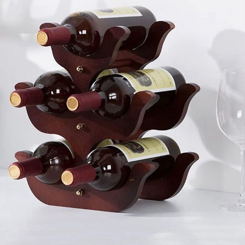 Vintage Wine Rack Solid Wood Construction Sturdy Material Eco-Friendly Water-Based Paint 1 x Bottle Rack - Image 3