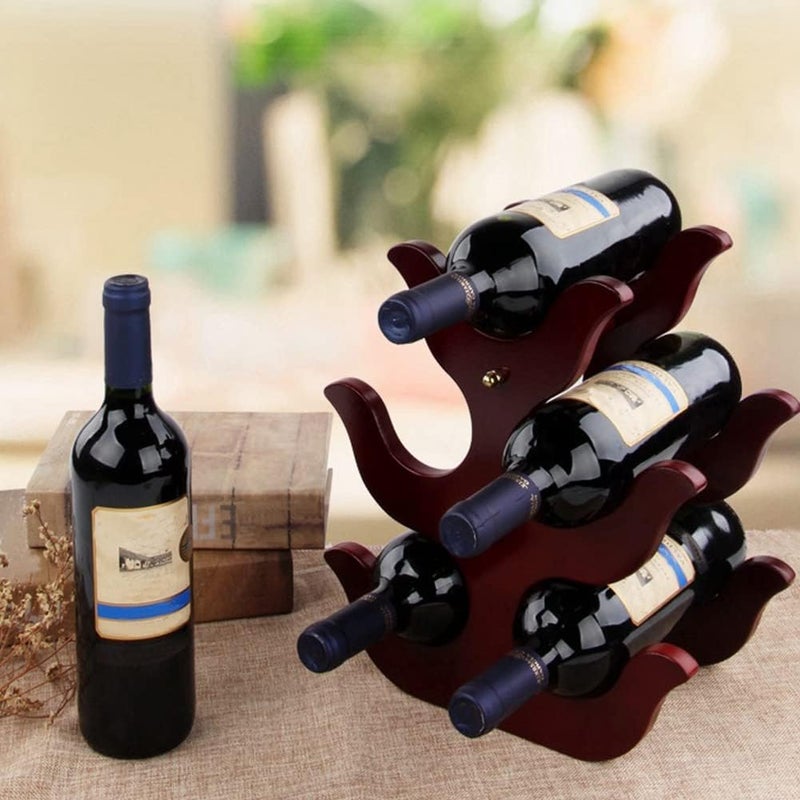 Vintage Wine Rack Solid Wood Construction Sturdy Material Eco-Friendly Water-Based Paint 1 x Bottle Rack - Image 4