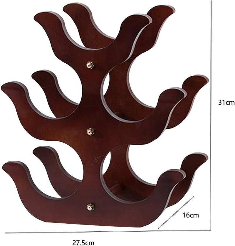 Vintage Wine Rack Solid Wood Construction Sturdy Material Eco-Friendly Water-Based Paint 1 x Bottle Rack - Image 2