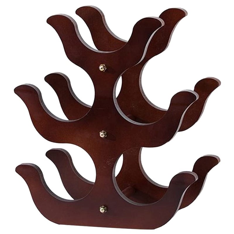 Vintage Wine Rack Solid Wood Construction Sturdy Material Eco-Friendly Water-Based Paint 1 x Bottle Rack - Image 1
