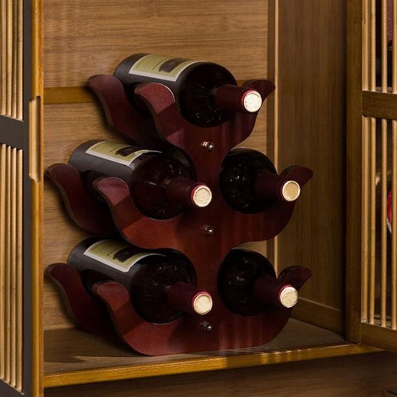 Vintage Wine Rack Solid Wood Construction Sturdy Material Eco-Friendly Water-Based Paint 1 x Bottle Rack - Image 5