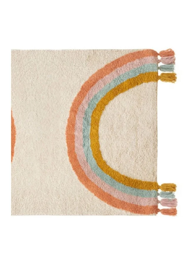 atmosphera Rainbow Pattern Decorative Rectangular Children's Rug Multicolour 100 x 150 cm 194012