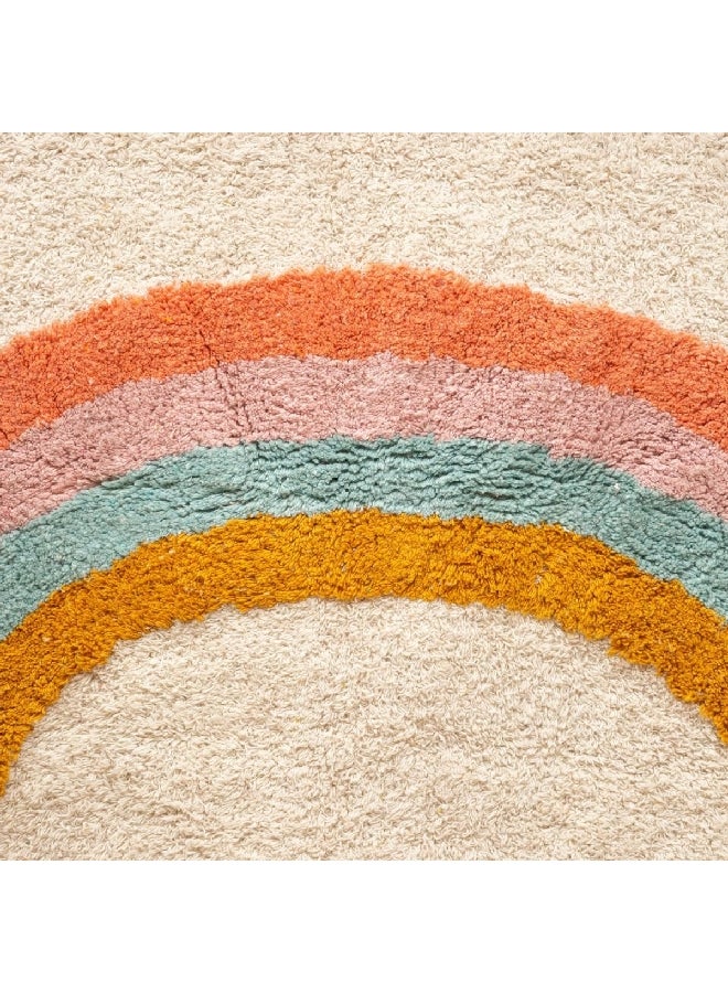 atmosphera Rainbow Pattern Decorative Rectangular Children's Rug Multicolour 100 x 150 cm 194012 - Image 3