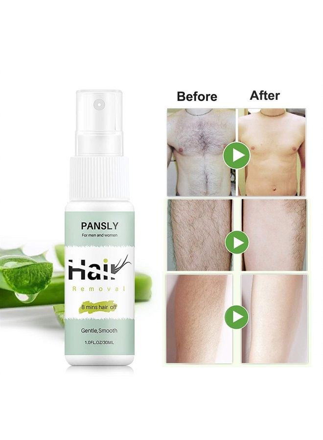 DTDR Hair Removal Spray,8 Minutes Hair Off Hair Removal Spray Legs Arms Gentle Hair Remover for Face, Underarm, Arm, Leg, Bikini,Non-Irritating Depilatories Product for Women and Men,30ML - Image 1