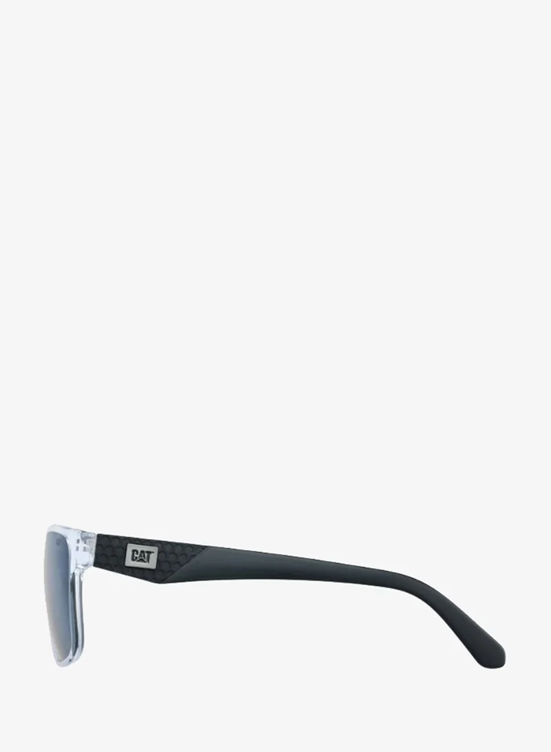 Caterpillar CAT CTS‑8038 Men’s TR90 Polarized Sunglasses – Deep Square Frame – Rubber Textured Detailing – TAC Polarized Lenses – 57‑20‑145