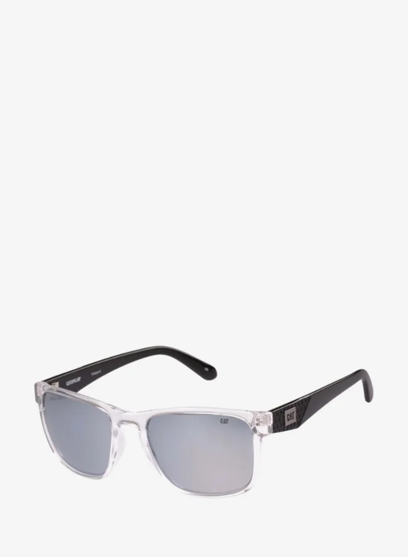 Caterpillar CAT CTS‑8038 Men’s TR90 Polarized Sunglasses – Deep Square Frame – Rubber Textured Detailing – TAC Polarized Lenses – 57‑20‑145