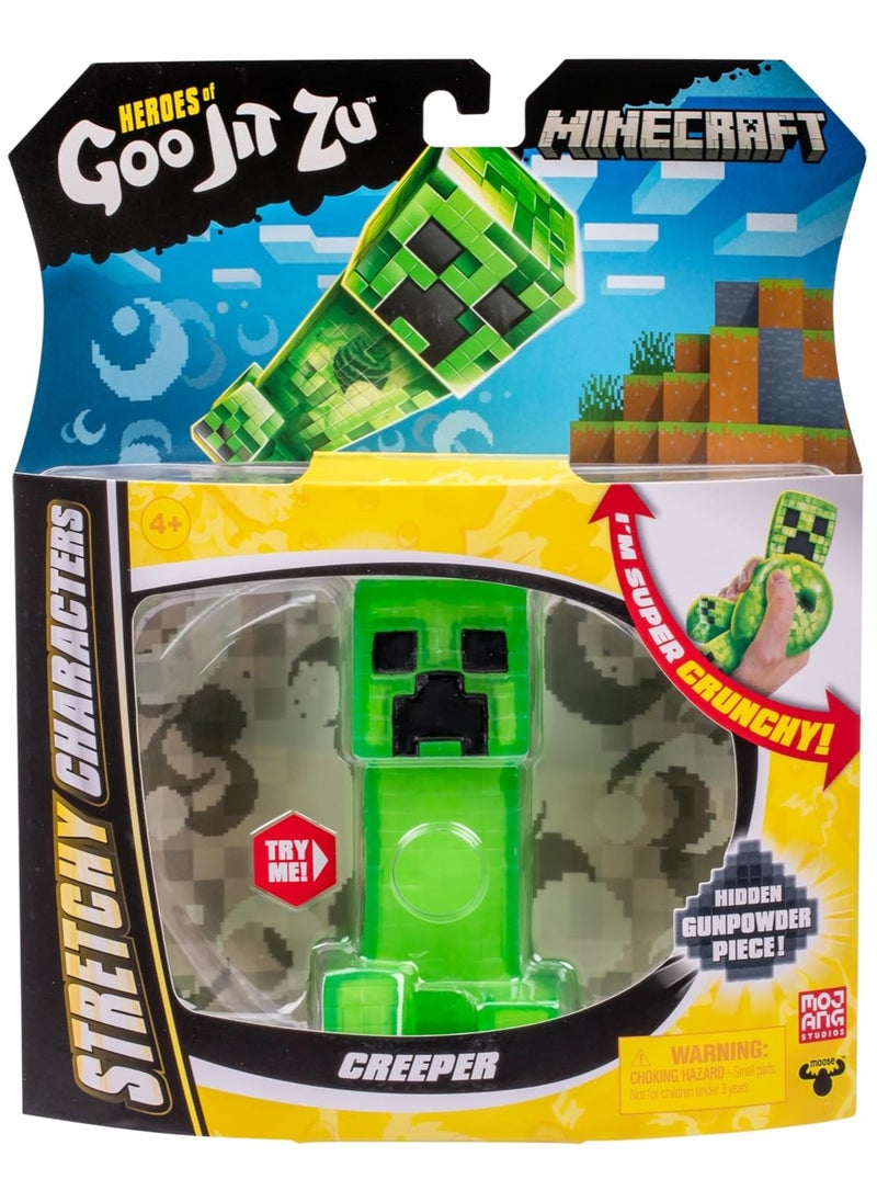 MINECRAFT Heroes of Goo Jit Zu Minecraft Stretchy Creeper | Super Crunchy Goo Filling | Hidden Gunpowder Inside | Stretch 3X Size  - Image 1