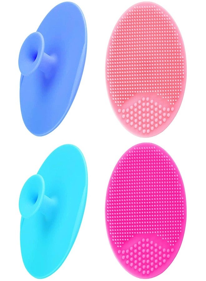 RAIYARAJ Baby Silicone Cradle Cap Brush 4 Pack Blue Green Pink Red Baby Bath Shape Scalp Scrubber Exfoliate Massage Shampoo Brush Hair Care Body Care Infant Grooming Soft Safe - Image 2