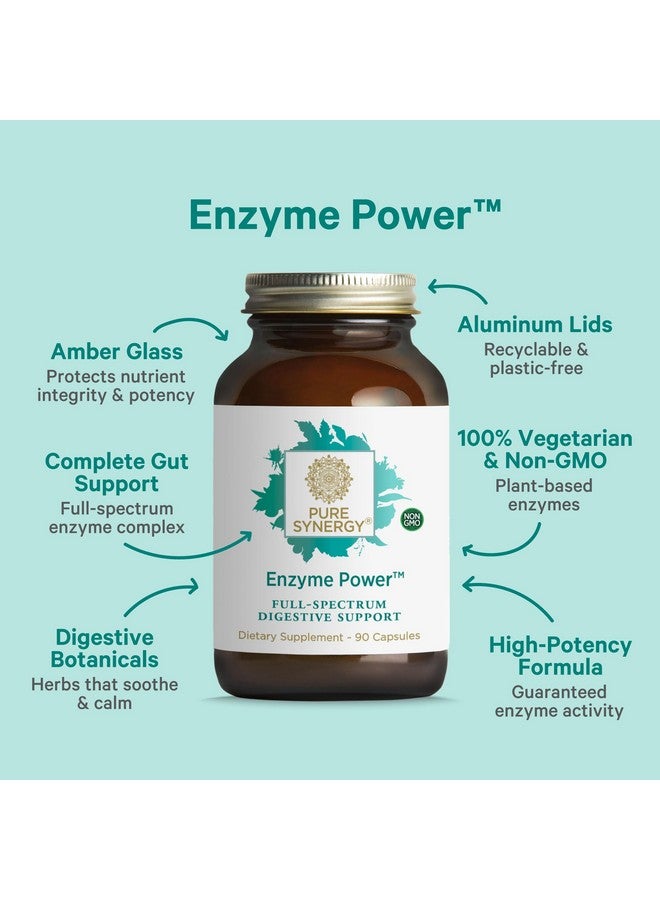 بيور سينرجي قوة إنزيم بيور سينيرجي | مكمل غذائي لإنزيمات الهضم | إنزيمات لصحة الجهاز الهضمي مع ناتوكيناز، وبروميلين، وسيراببتاز | لصحة الجهاز الهضمي والأمعاء (90 كبسولة) - Image 3