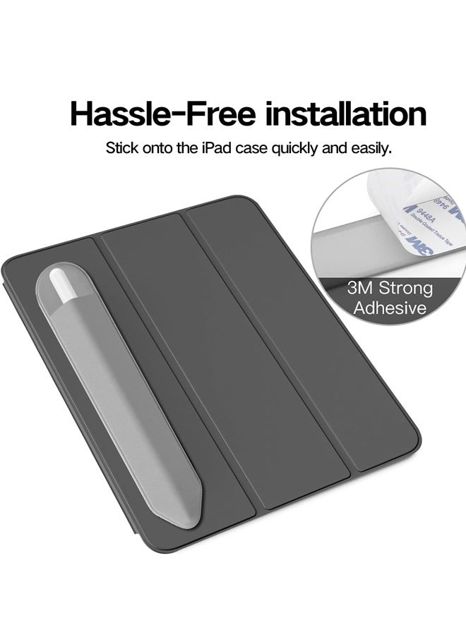 4 Pack Pencil Holder Compatible with Apple Pencil Pro, ApplePencil (USB-C), Apple-Pencil 1st/2nd Generation，Elastic Pocket Pouch Adhesive Sleeve Attached to Case for Stylus Pens - Image 4