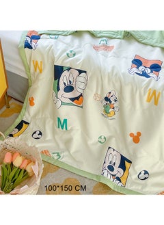 Disney Cutton Air Conditioning Blanket Summer Nap Blanket for Kids 100*150CM Green  - Image 1