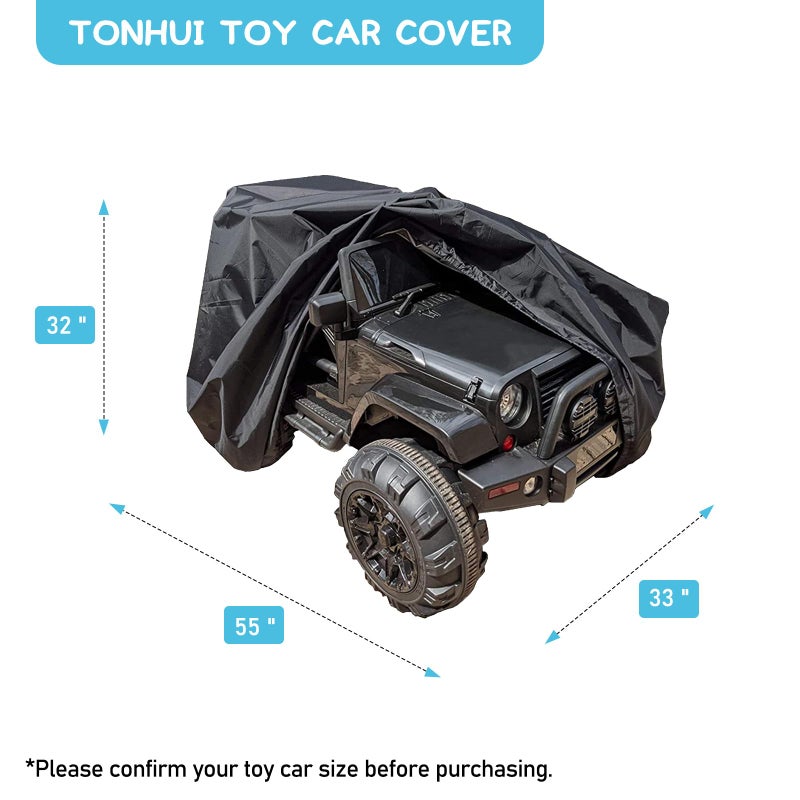 tonhui Large Ride-On Truck Toy Car Cover, Outdoor Cover for Power Wheels, Kids Electric Car Cover Waterproof All Weather Protect Kids Car Toy Vehicles - Universal Fit - Image 4