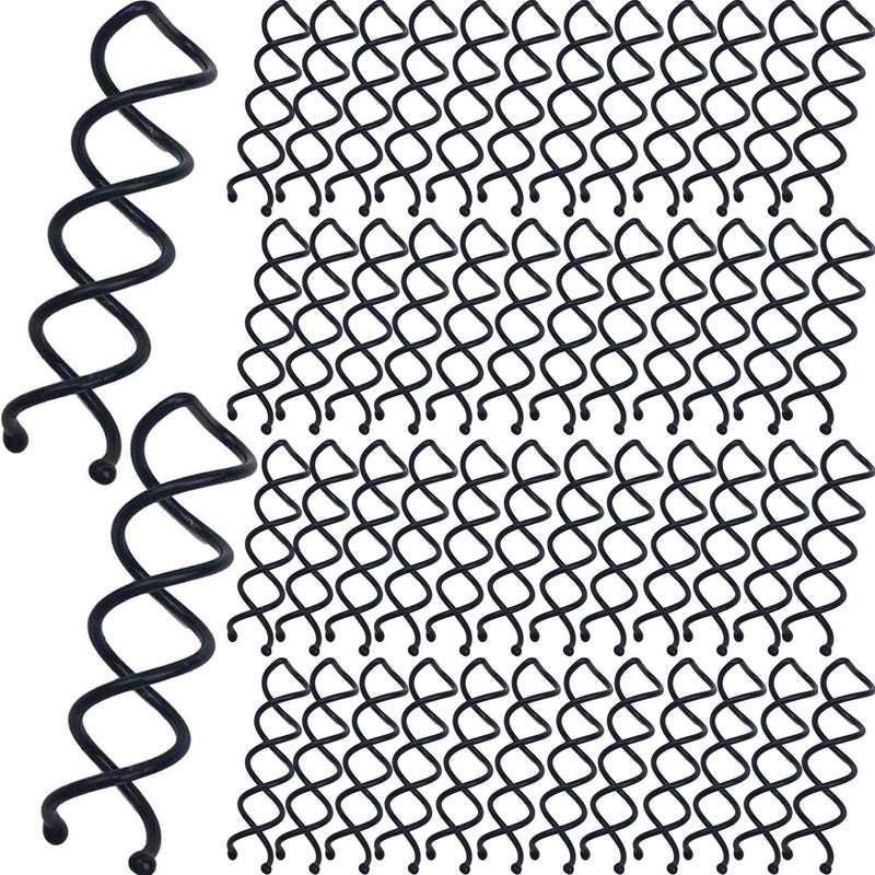 50Pcs Spiral Hair Pins NonScratch Round Tips Hair Pins Spin Pins Twist Hair Pins for Women Buns Girls Hair Style DIY Mini Bobby Pins Black
