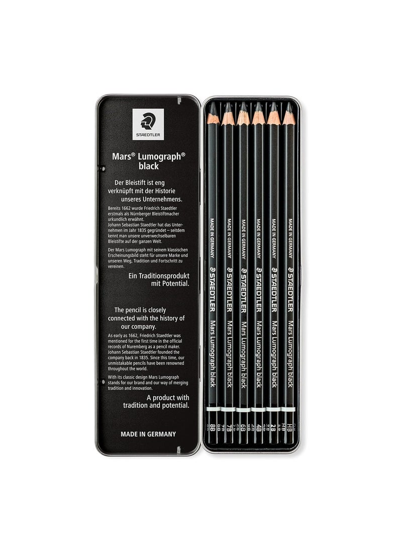 STAEDTLER Staedtler Drawing Or Sketch Pencils Wood 100B G6Black  - Image 2