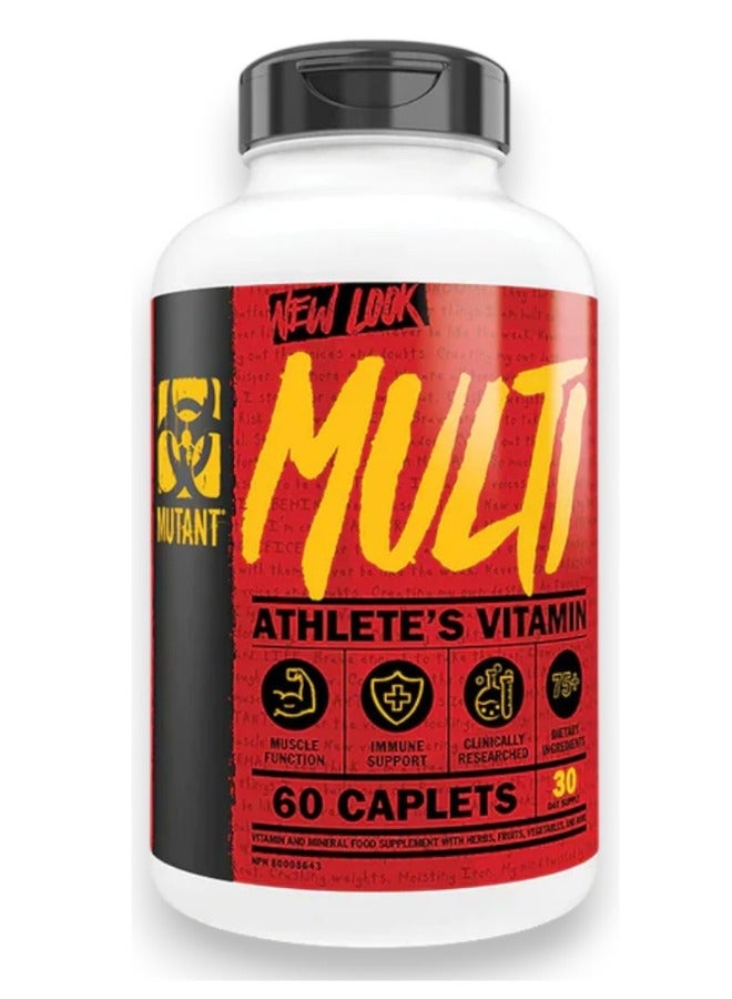 Mutant Multi, Athletes Vitamin, 60 Caplets, 30 Servings
