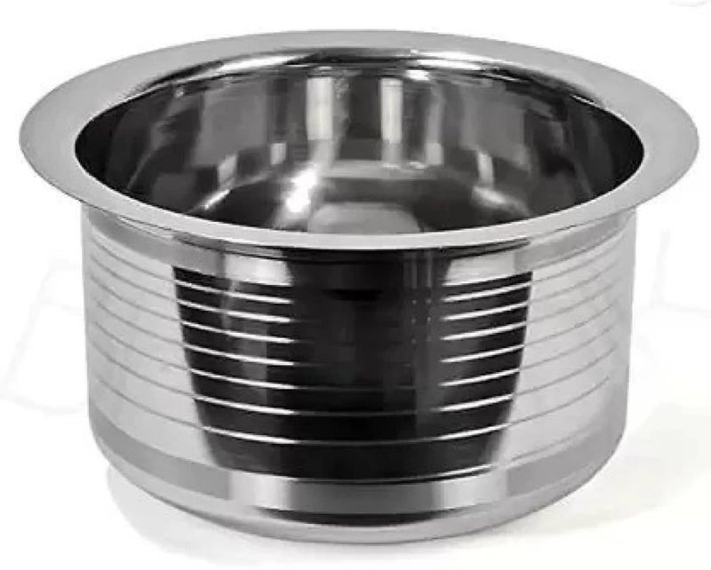 Stainless Steel tope Set Without lid Container Set/Tope Set/tapeli/patila/Milk Pot pan/Handi Set Cookware Set (5 Pieces, Capacity : 0.5 LTR, 0.8 LTR, 1 LTR, 1.5 LTR, 2 LTR)  - Image 3