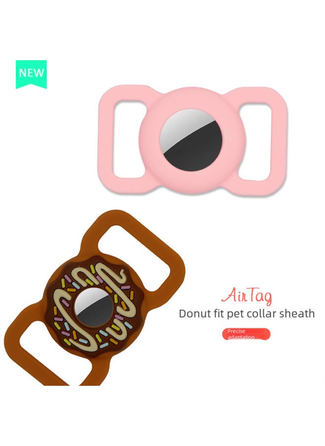 Generic - Airtag Protective Cover Apple Positioning Buckle AirTag Donut Silicone Anti-lost Collar-Color:12mm Brown-Applicable Model:airtag - Image 1