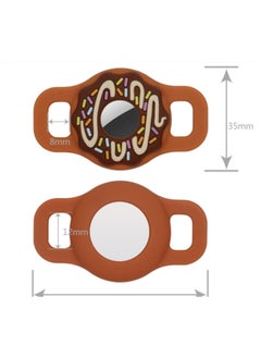 Airtag Protective Cover Apple Positioning Buckle AirTag Donut Silicone Anti-lost Collar-Color:12mm Brown-Applicable Model:airtag