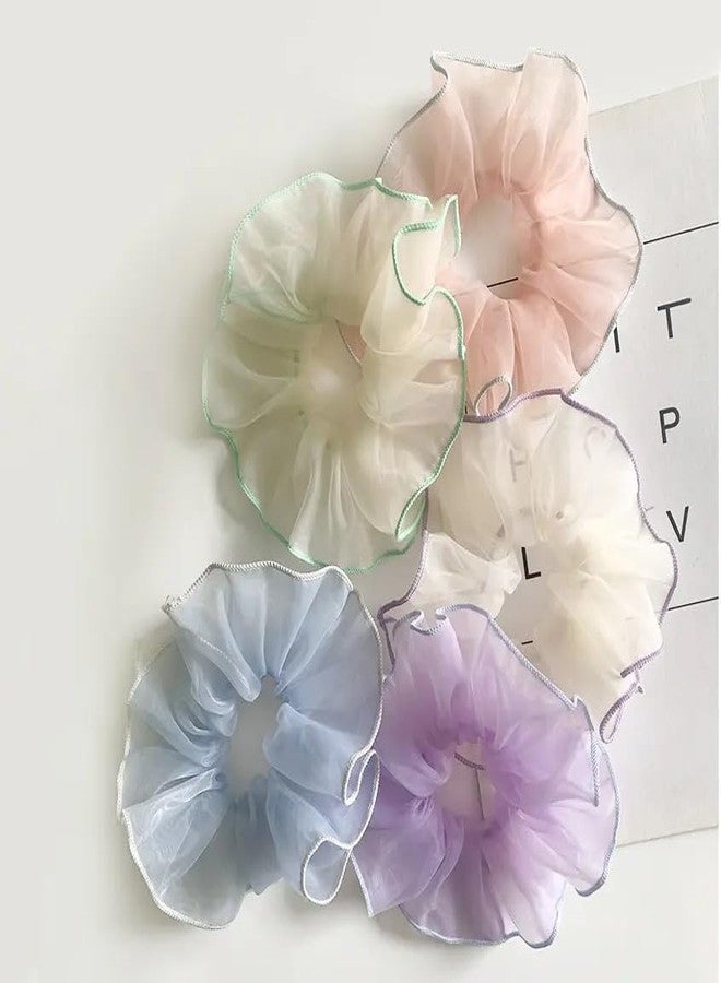 Radhya Accessories Hair Scrunchies for Women hair ties for girls anti hair breakage Large Elastic Scrunchies Scrunchies Set For Girls, Women, Best Gift For Sister, Friend, Mom (Pack of 6) - Image 3