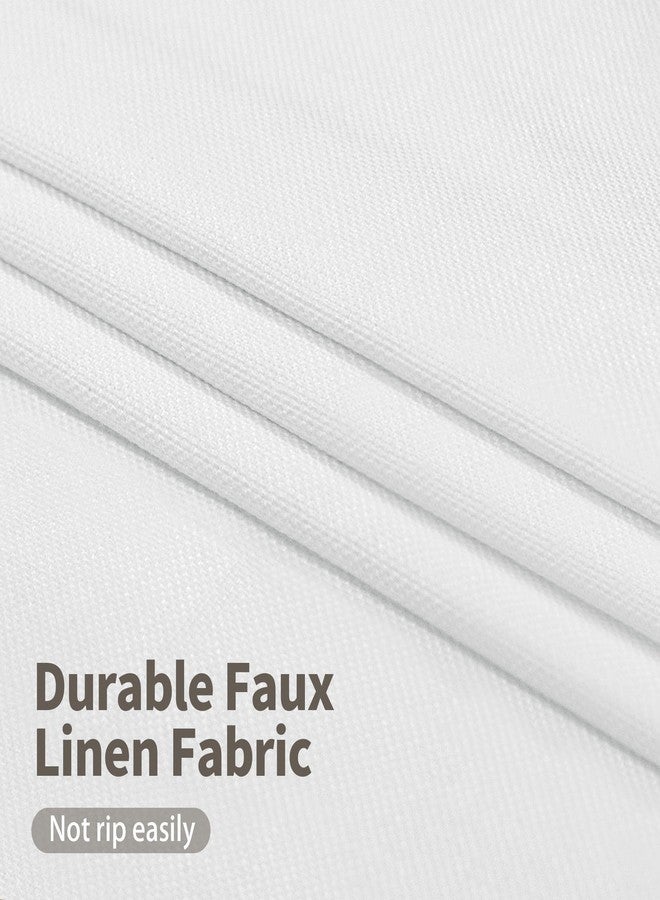 YoungsTex White Linen 100% Blackout Curtains 72 Inch Length for Bedroom, Thermal Insulated Drapes with Grommet Room Darkening Energy Saving for Living Room, 2 Panels, 52 X 72 Inch - Image 5