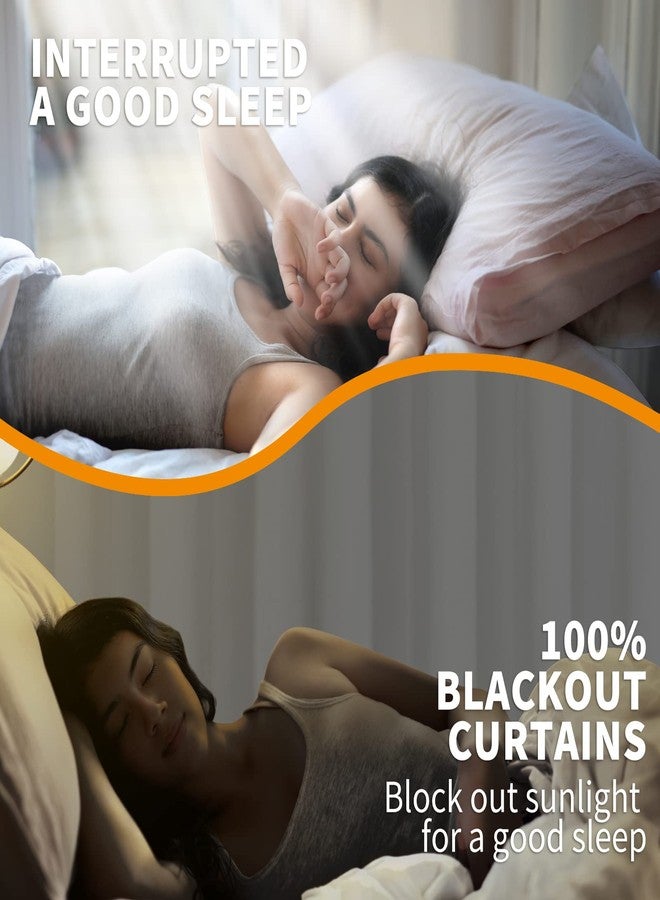 YoungsTex White Linen 100% Blackout Curtains 72 Inch Length for Bedroom, Thermal Insulated Drapes with Grommet Room Darkening Energy Saving for Living Room, 2 Panels, 52 X 72 Inch - Image 2