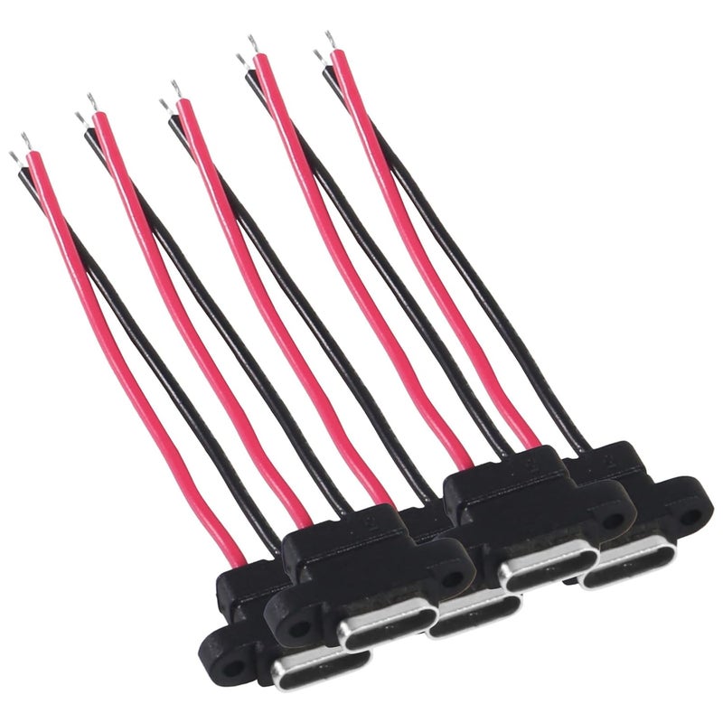 شوتاو 10 قطع موصل Type-C ثنائي الدبوس SMD SMT مقبس أنثى USB C منفذ شحن بفتحة لولبية واجهة شحن كابل تمديد طاقة USB-C قابس إلى دبوسين للأعمال اليدوية - Image 2