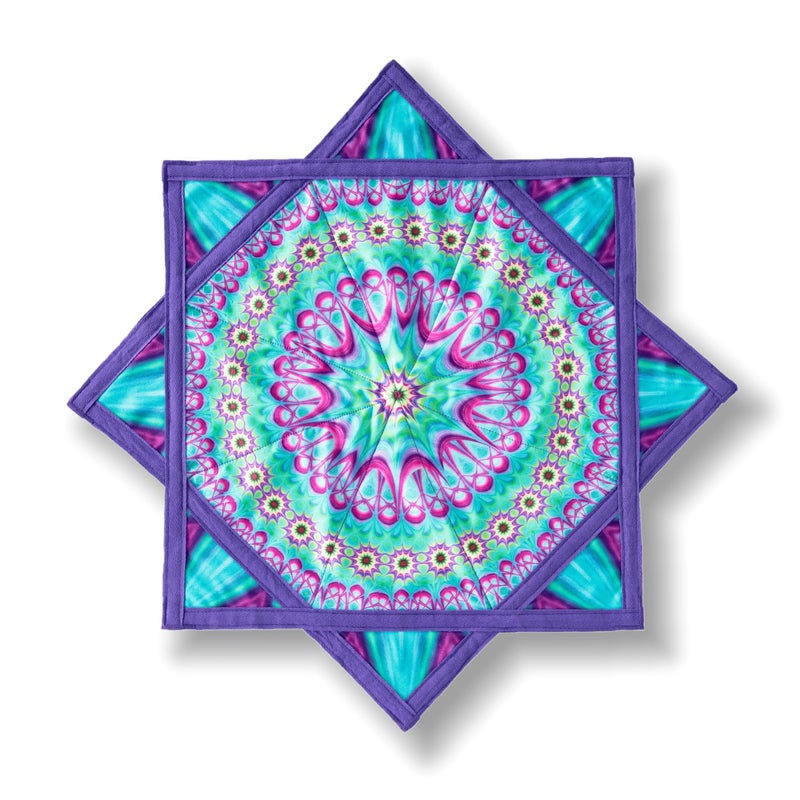 YangkoStar 24 Flow Star 330g Balanced ProWeight Flowstar Spinning Cloth for All Skill Levels Easy to Spin Do Tricks Flow Toy for Juggling EDM Festival Rave PartyMandala - Image 2