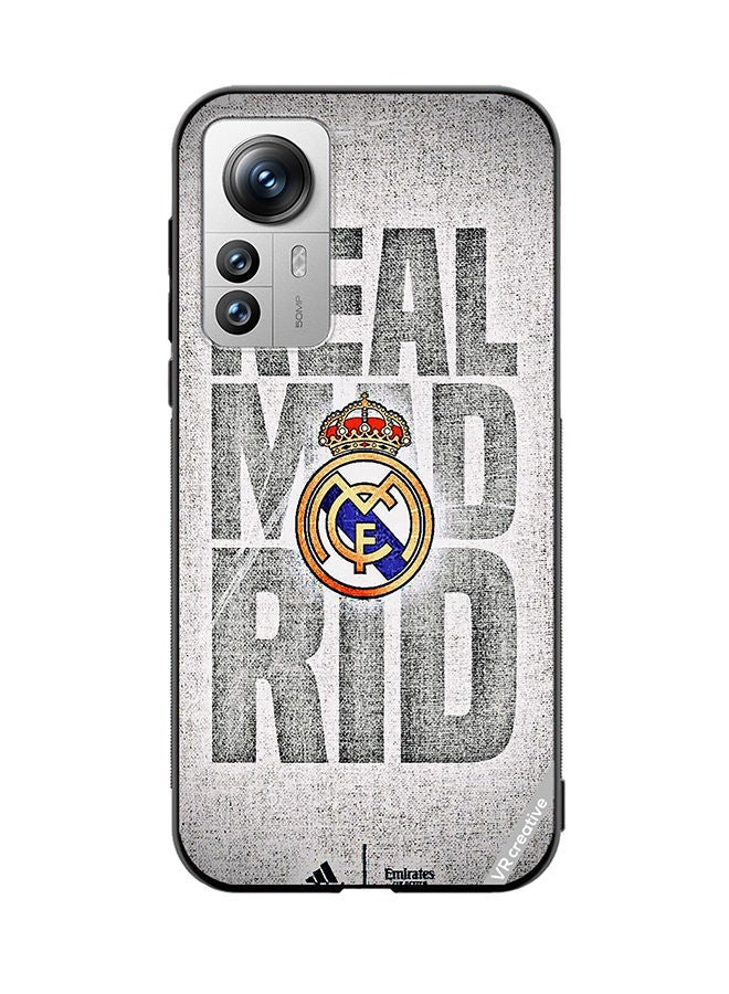 VR CREATIVE Protective Case Cover For Xiaomi 12 Pro Real Madrid Logo Design Multicolour - Image 1