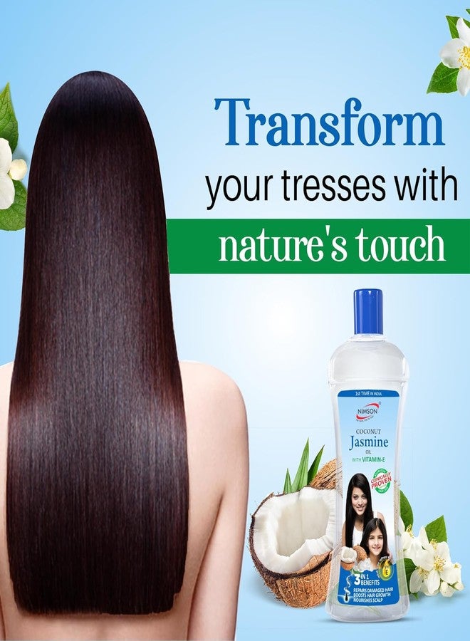 Nimson Coconut Jasmine Hair Oil with Vitamin E | For Shiny, Long Hair | Non-Sticky & Nourishing | 180ml x 2 - Image 2