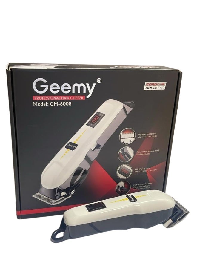 Geemy GM-6008 Geemy Rechargeable Professional Shaver And Hair Trimmer,Clipper Machine - Image 1