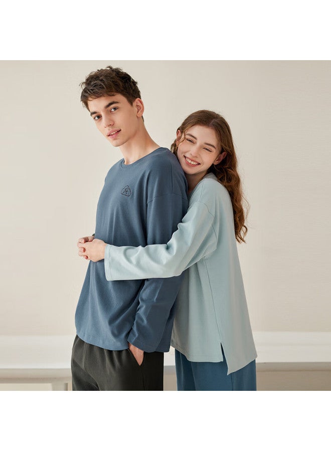 Fenton Fenteng Spring And Autumn Couple's Pajamas, Women's Pure Cotton Casual Sleepwear For Men And Women, Autumn Men's Plus Size All-cotton Home Wear Set - Image 3
