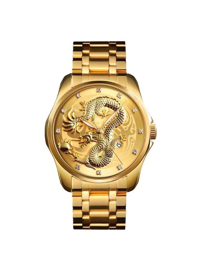 CASSRAY Chinese-style fashionable men's wristwatch - trendy, individual, business-oriented watch with automatic calendar function, water-resistant and luminous dial. - Image 1