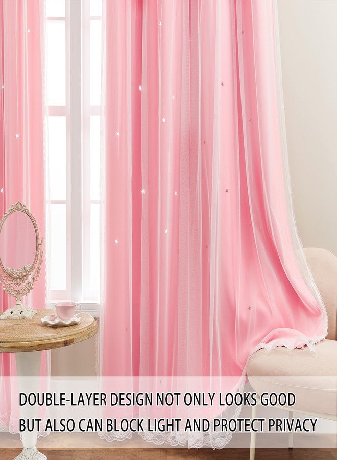 XiDi Curtains for Bedroom Decor Pink34/54/1 - Image 3