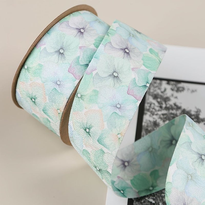 Pink Ink Wash Printed Ribbon With Butterfly Flower Design For Bows Hair Gifts - Image 5