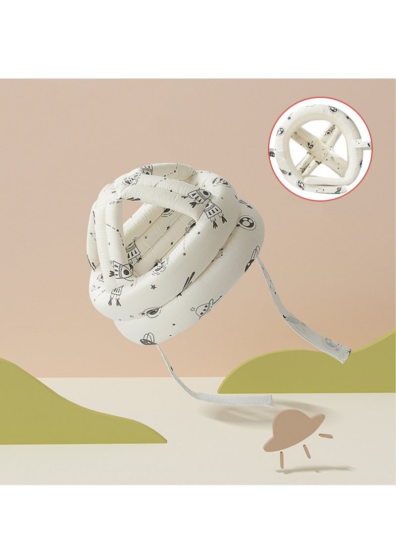 Baby Safety Hat Infant Head Protector Cushion Adjustable Kids Children Protection Helmet (White) - Image 2