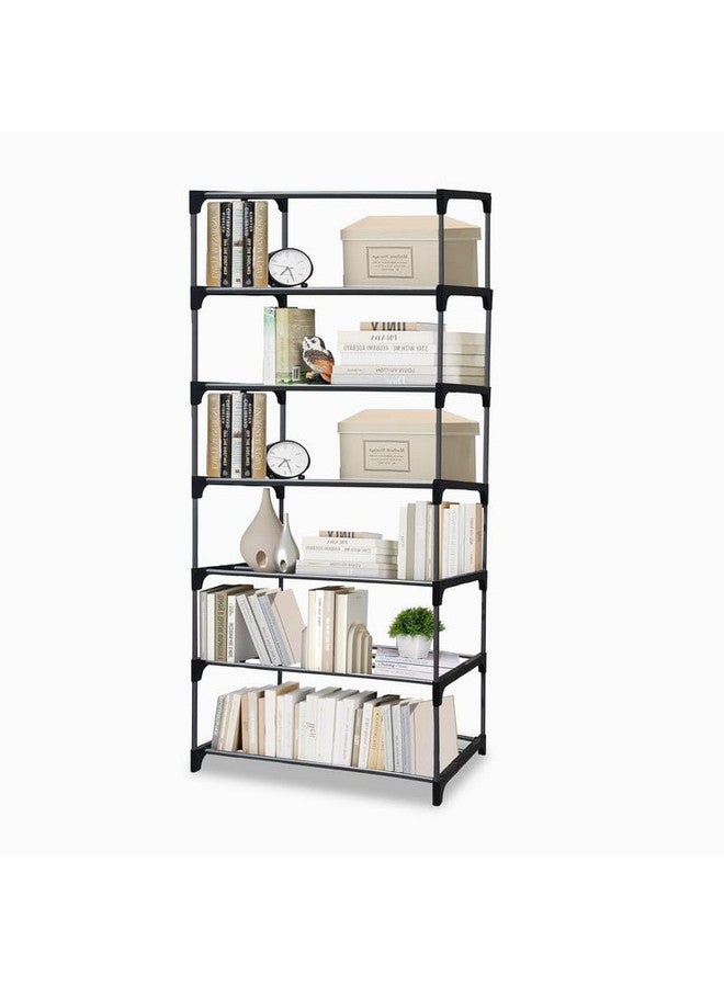 PHILOSHOP PHILOSHOP 7 Tier Metal Book Shelf Tall Narrow Storage Rack for Kids and Adults Modern Bookshelf Unit for Nursery, School, Home, and Office, Floor Mount Open  - Image 2