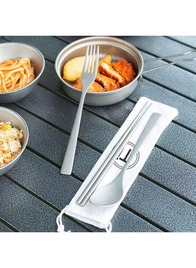 Ultra-Lightweight Pure Titanium Outdoor Dining Set Camping Spoon Fork Chopsticks Kit Picnic Travel Hiking Portable Cutlery Set-Specifications:Earl Spoon - Image 2