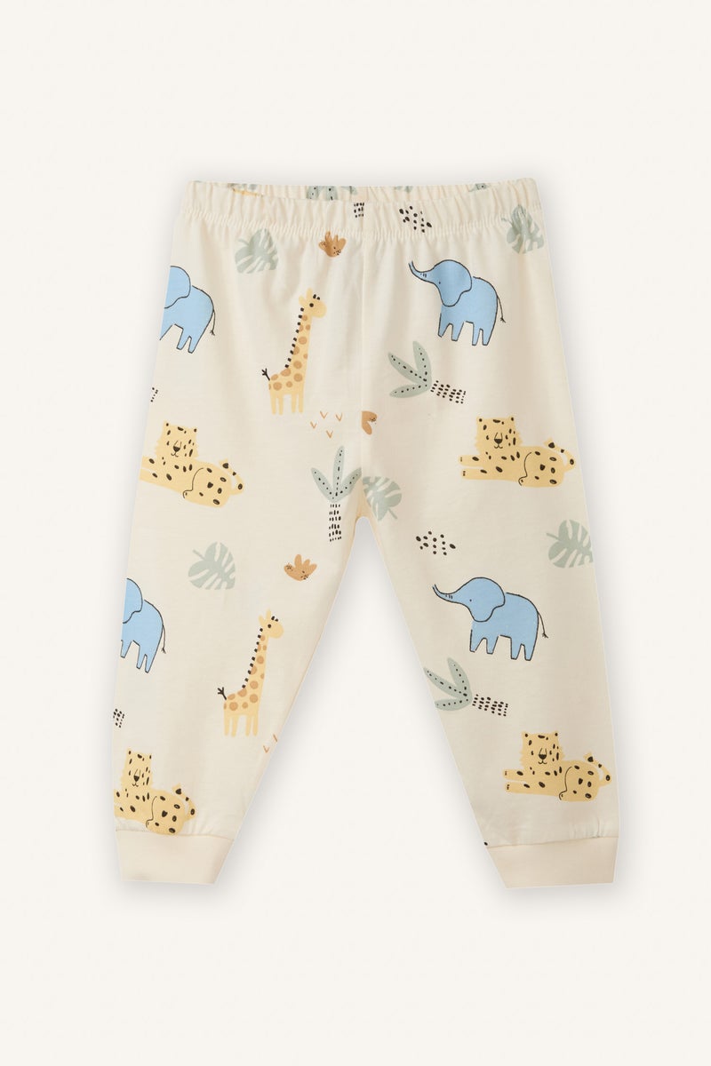 ديفاكتو طقم بيجاما بيبي اولادي قصة عادية وطبعة ديناصور - قطعتين - Image 2