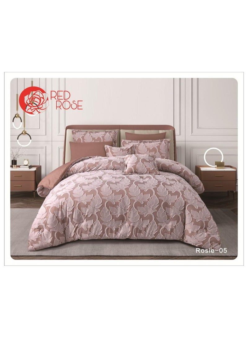 Red Rose Two-piece quilt set, a luxurious summer mattress with excellent medium filling, consisting of 8 pieces / king size 240*260  - Image 1