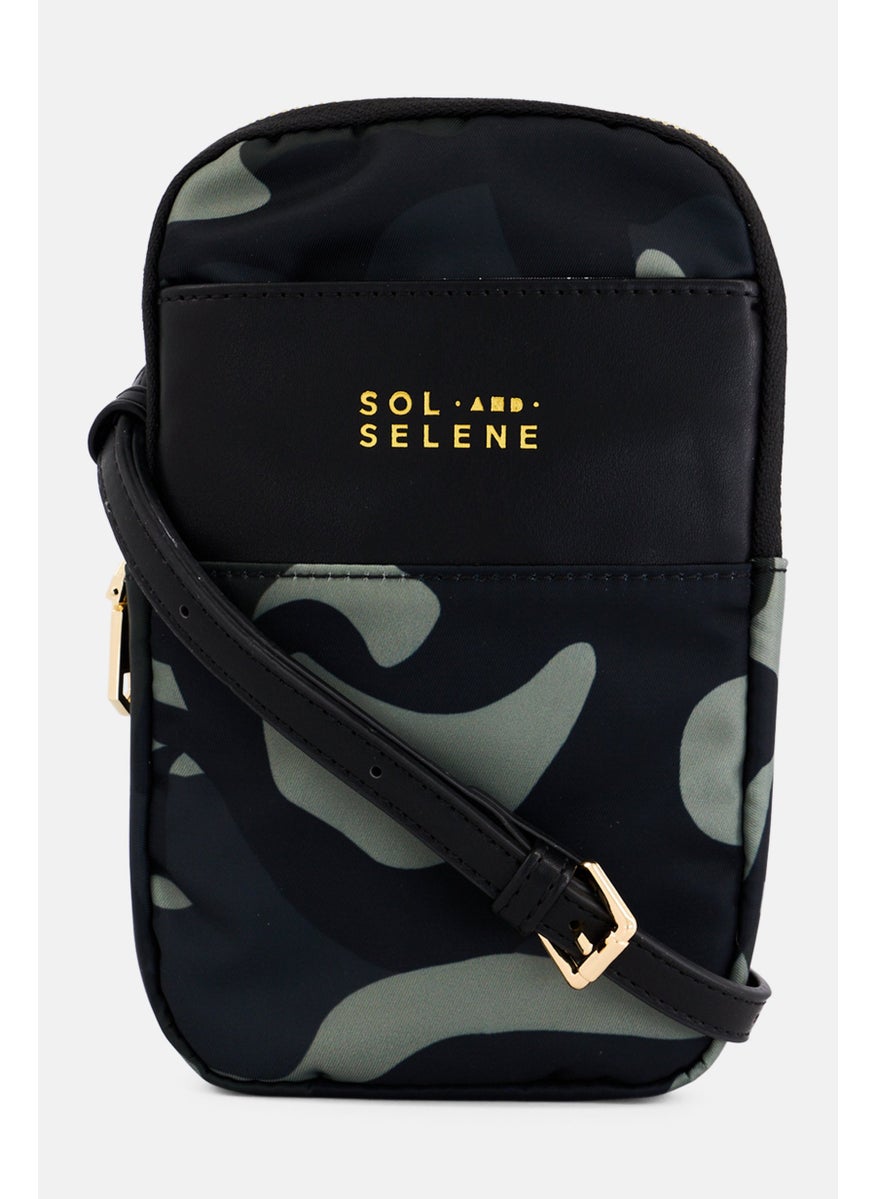 Sol and Selene - Women Brand Logo Cross Body Bag 23 H x 16 L x 4 W cm, Olive - Image 1